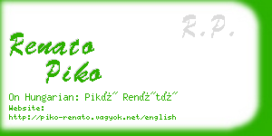 renato piko business card